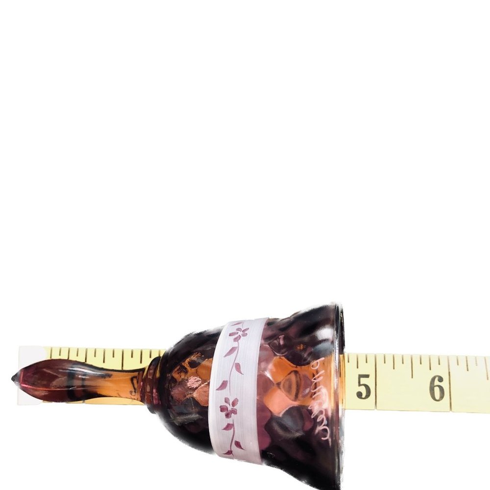 Amethyst Purple Bell signed by P Miller, Hand Painted Vintage MCM - Picture 6 of 6